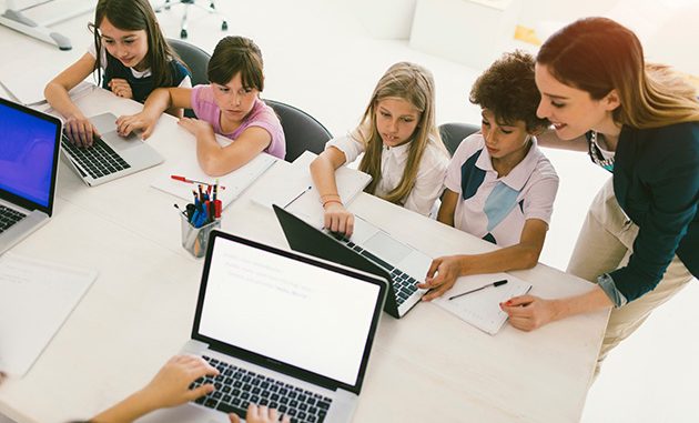 Kids Coding In School.
